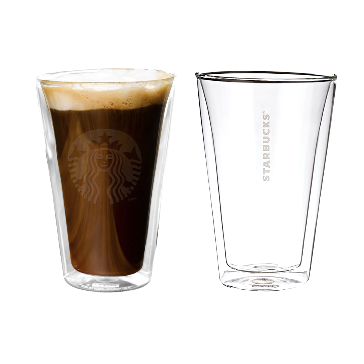 Double-Wall Clear Glass Cup (350ml)